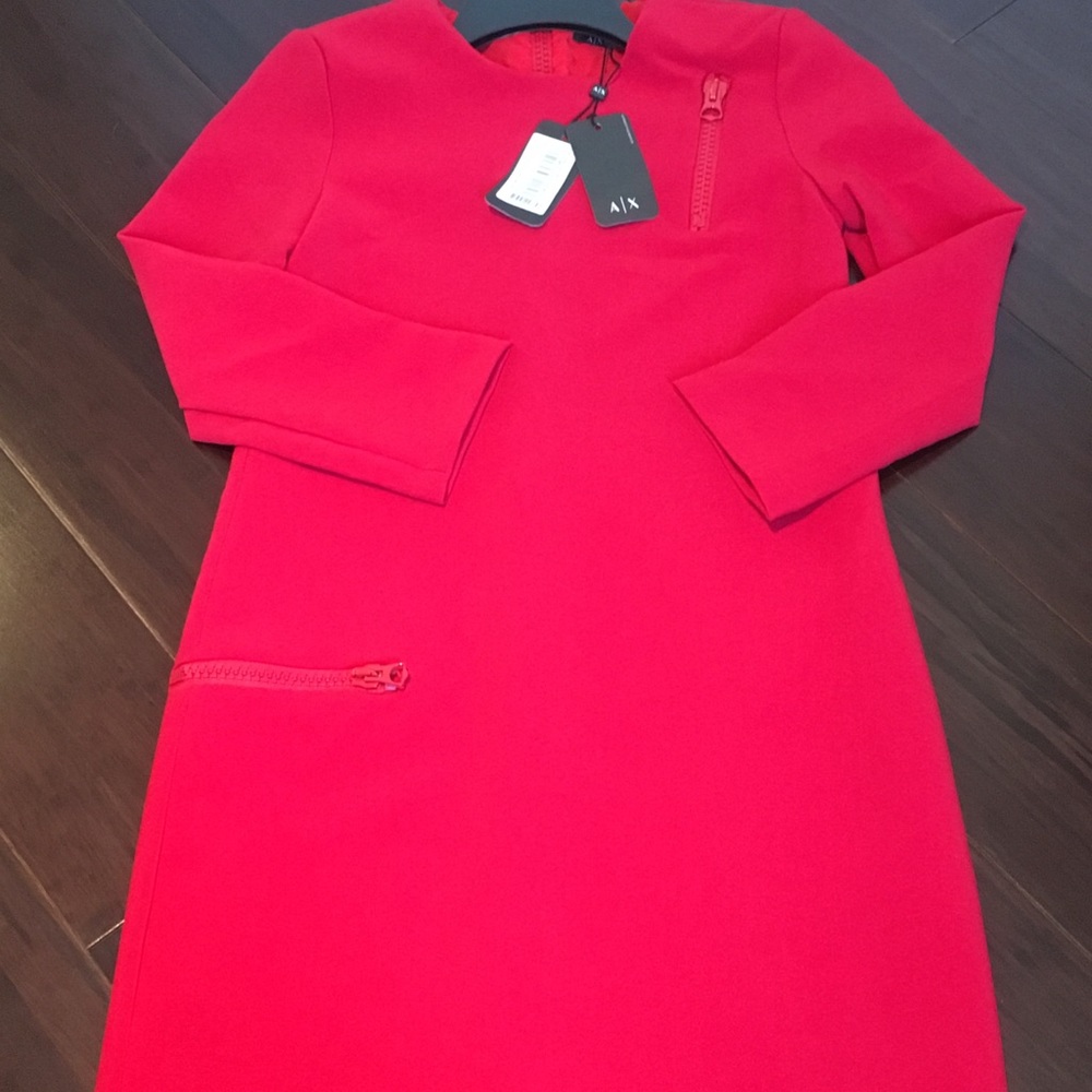Red Armani Exchange Short Dress